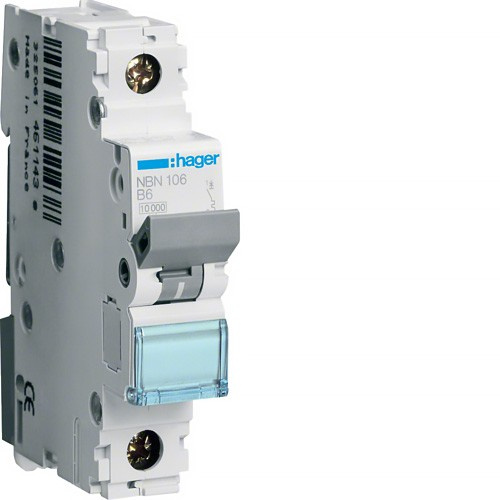 Jistič Hager NBN106 10 kA B 6 A