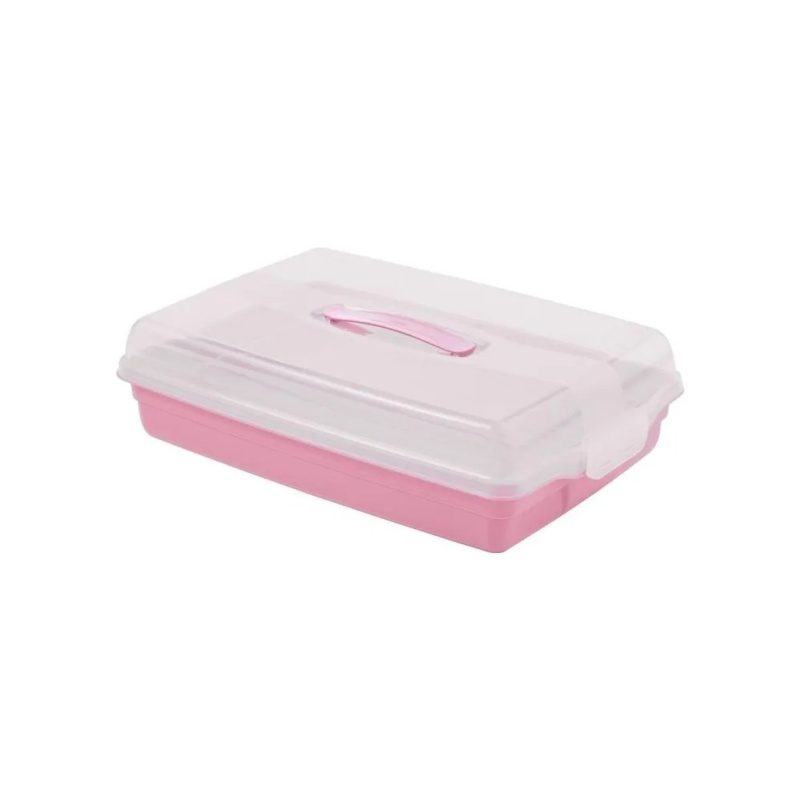 Curver Party box s poklopem růžový 45 x 11 x 30 cm