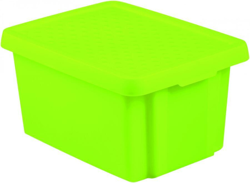 CURVER Essentials Úložný box s víkem Zelená 16 l