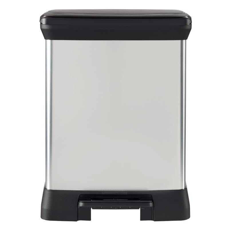 Curver Odpadkový koš Deco Bin Duo 10 + 18 l stříbrný