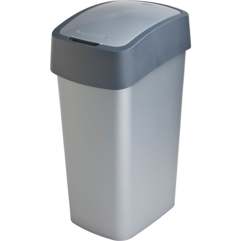 Flipbin - plastový odpadkový koš - 45 l, šedý