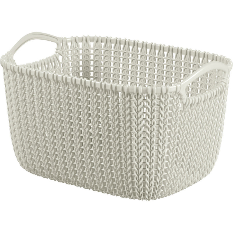 Koš čtver. s knit 8l 226391 krém.