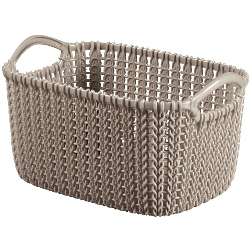 Koš čtver. xs knit 3l 226169 hnědošedý