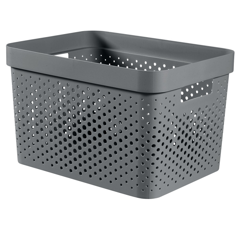 Curver Úložný box INFINITY 17l recyklovaný plast tmavě šedý