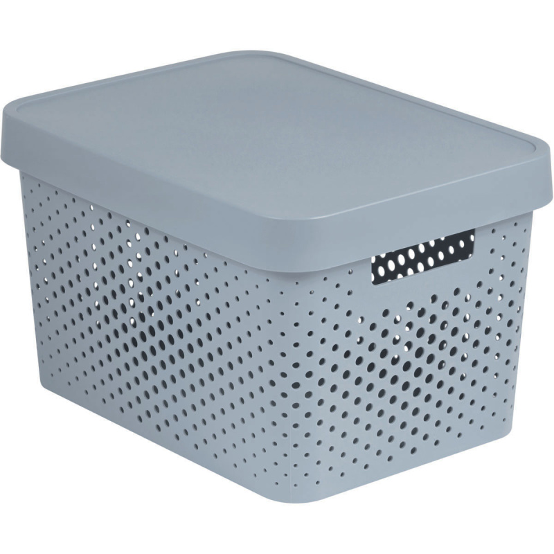 Box s víkem infinity 17l 229168 sv. šedý