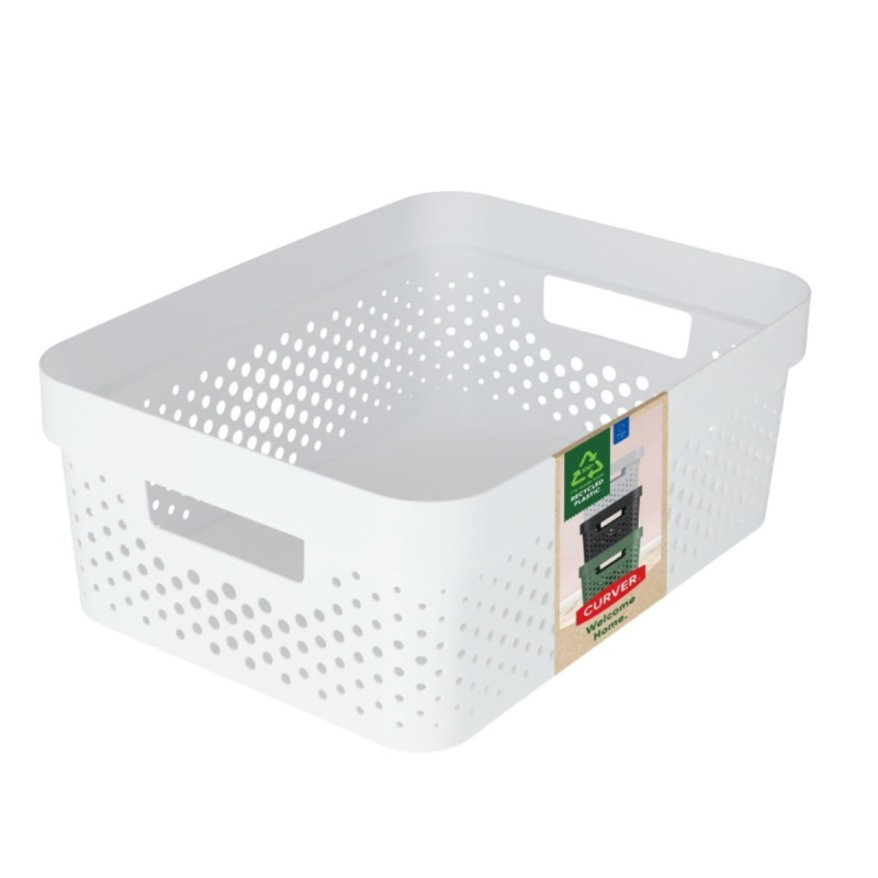 Box děrovaný Infinity recycled 1.4l bílý