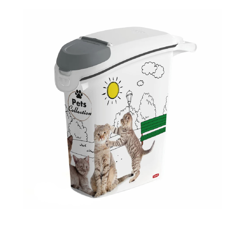 CURVER Kontejner na krmivo Vzor kočky 23l/10kg