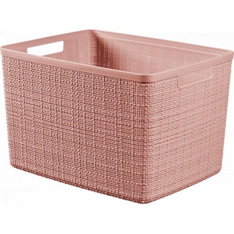 Košík L Jute 20L růžový 255195 Curver