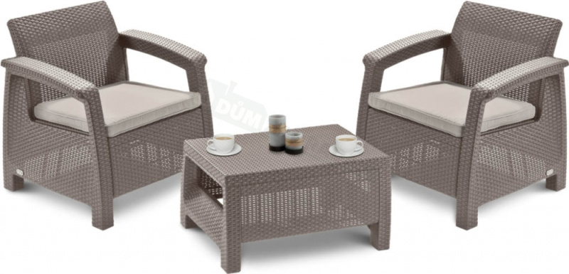 KETER Allibert Corfu Weekend 2+1 - cappuccino