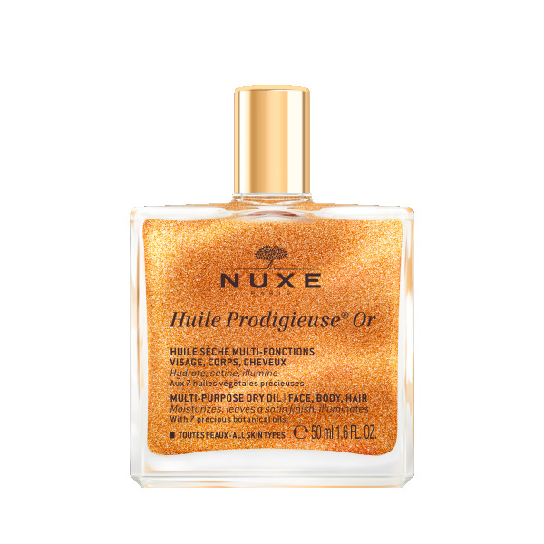 Nuxe Huile Prodigieuse Or multifunkční suchý olej se třpytkami na obličej, tělo a vlasy 50 ml