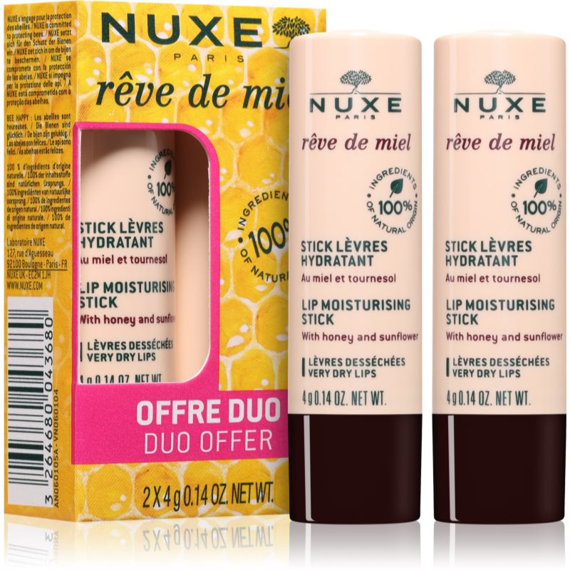 Nuxe Rêve de Miel Duo balzám na rty výhodné balení