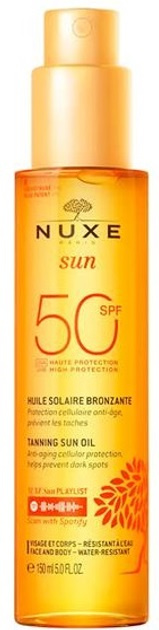 Nuxe Sun Face and Body Tanning Sun Oil olej na opalování na obličej a tělo SPF 50 150 ml