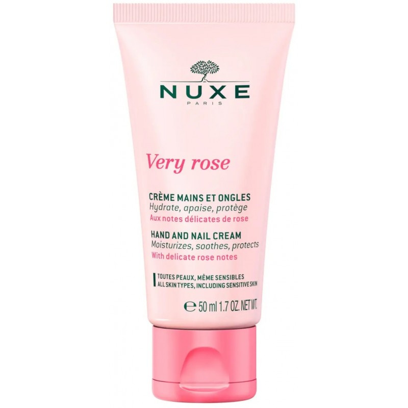 Nuxe Very Rose Hand And Nail Cream krém na ruce a nehty s růžovou vodou 50 ml