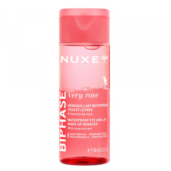 Nuxe Very Rose Šetrný dvoufázový odličovač očí a rtů dvoufázový odličovač očí a rtů 100 ml