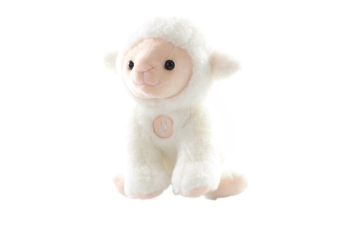 Doudou beránek s šátkem krémová s kytičkami 12 cm