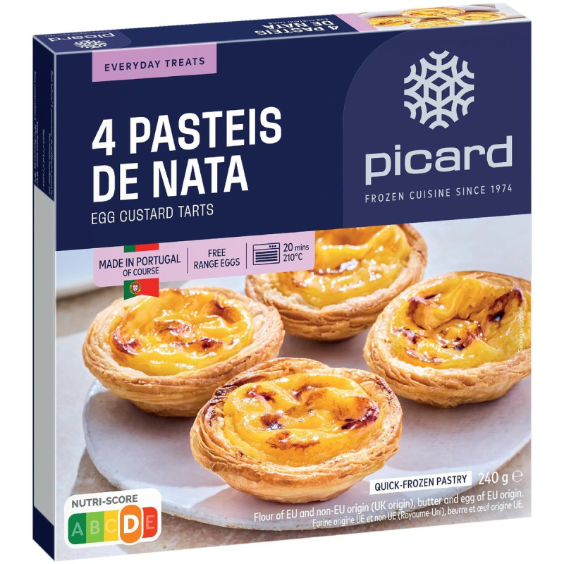 Picard Pasteis de Nata portugalská tartaletka s vaječným krémem (4 ks)