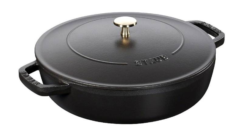 Staub Litinový kastrol s poklicí Chistera, černá, 28 cm 12612825