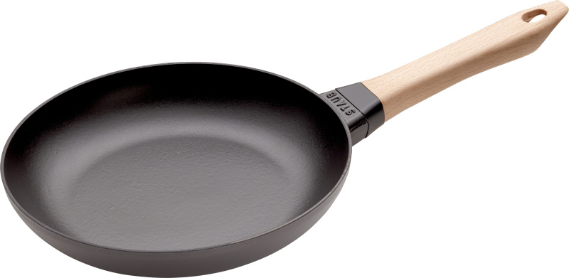 Staub Litinová pánev, dřevěná rukojeť, Ø 26 cm, černá 12242623