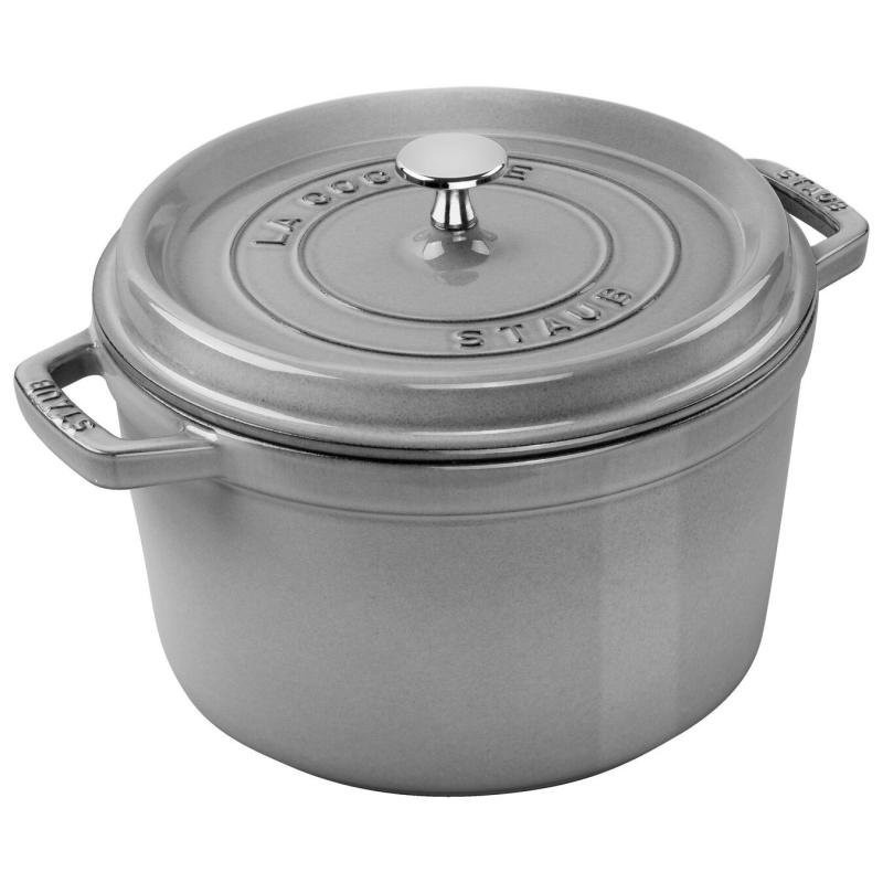 Staub Litinový vysoký hrnec s poklicí Cocotte, Ø 24 cm / 4,8 l, grafitově šedý 12502418