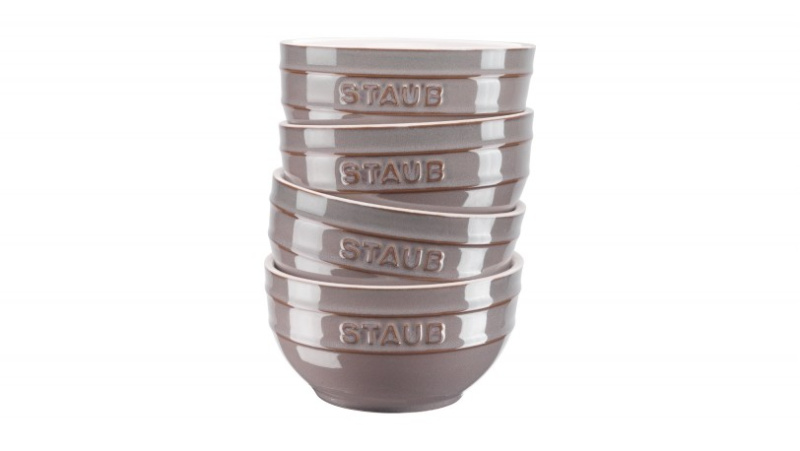 Staub Sada 4 keramických misek, Ø 14 cm, antická šedá 40508-148