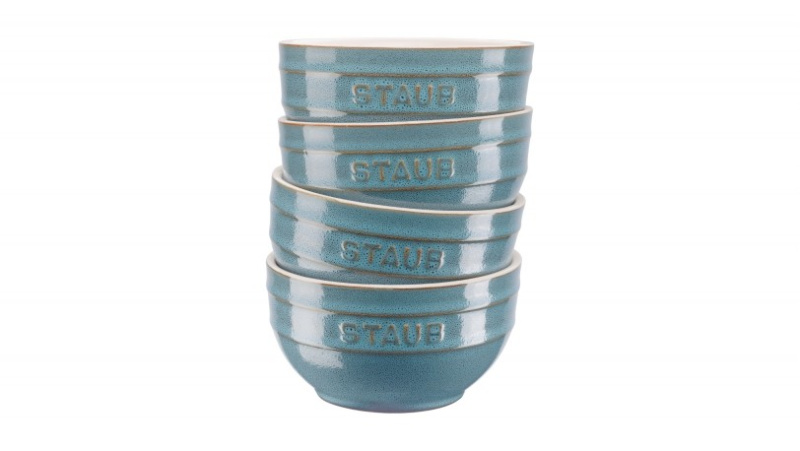 Staub Sada 4 keramických misek, Ø 12 cm, antická modrá 40508-151