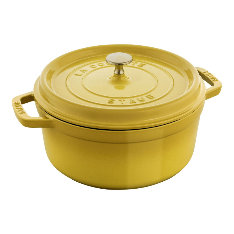 Staub Litinový hrnec s poklicí Cocotte, Ø 26 cm / 5,2 l, citronová 1029024