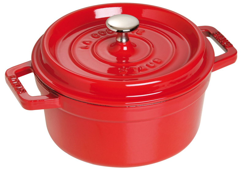 Staub Litinový hrnec s poklicí Cocotte, višňová, 22 cm / 2,6 l 1102206