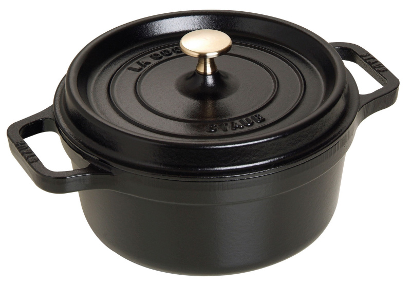Staub Litinový hrnec s poklicí Cocotte, černá, 22 cm / 2,6 l 1102225