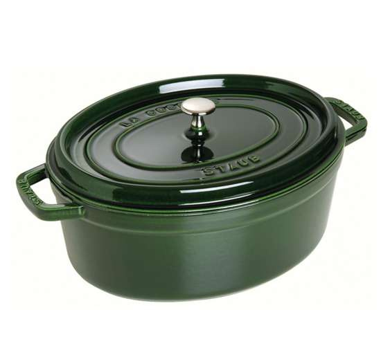 Staub Oválný litinový hrnec s poklicí Cocotte, bazalková, 29 cm / 4,2 l 1102985