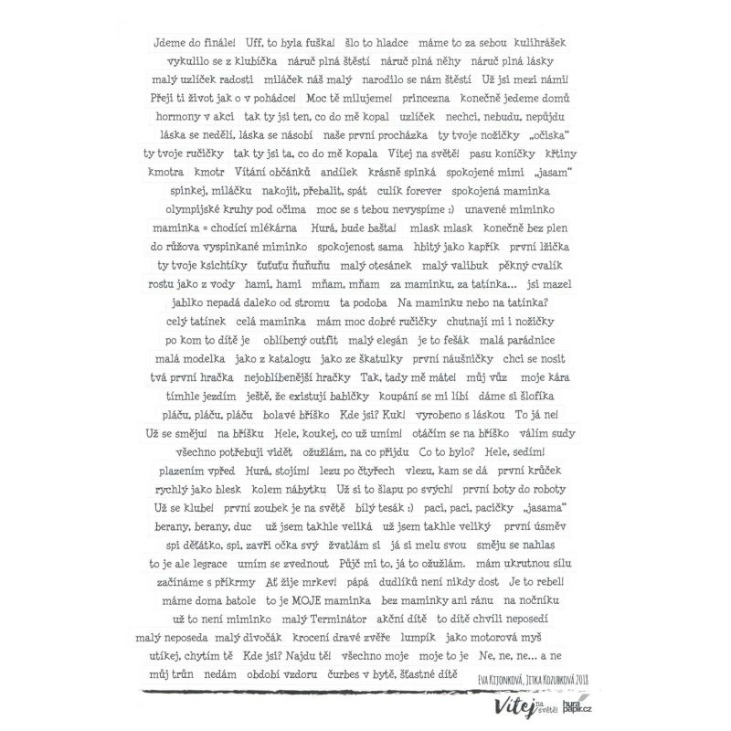 Samolepky A4 - Vítej na světě!