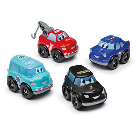Ecoiffier Abrick Stavebnice auta Fast Car Sada autíček 3 kusy +1 zdarma 18m+