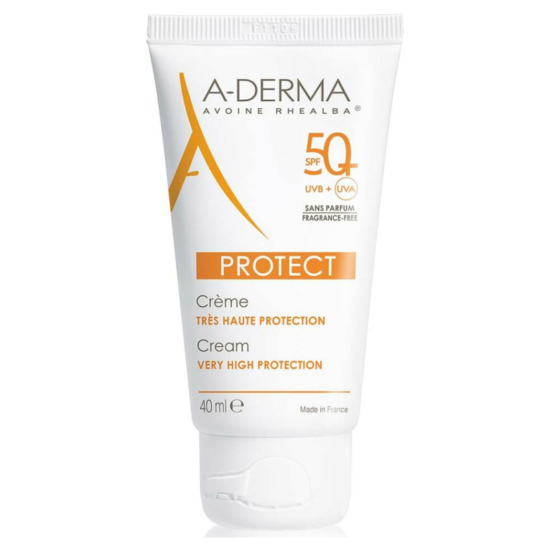 A-Derma Protect Cream ochranný krém pro normální a suchou pleť SPF 50+ 40 ml