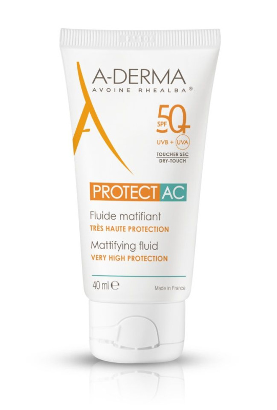 A-Derma Protect AC Mattifying Fluid zmatňující pleťový fluid SPF 50+ 40 ml