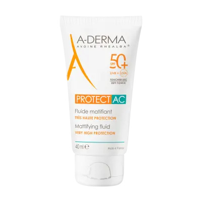 A-Derma Protect AC Mattifying Fluid zmatňující pleťový fluid SPF 50+ 40 ml