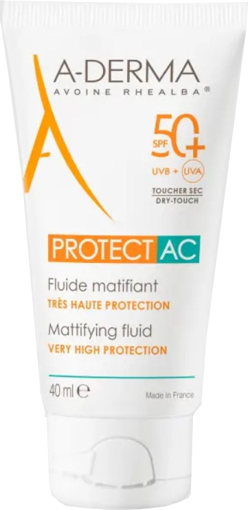 A-Derma Protect AC Mattifying Fluid zmatňující pleťový fluid SPF 50+ 40 ml