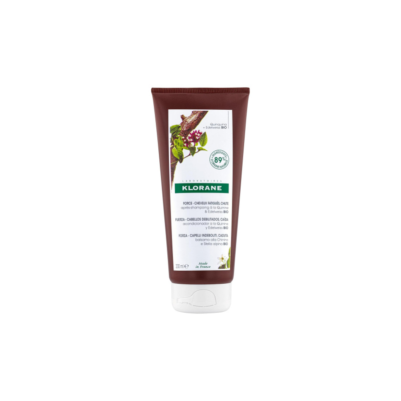 Klorane Chinin & Bio Protěž Alpská posilujicí balzám pro slabé vlasy s tendencí vypadávat 200 ml