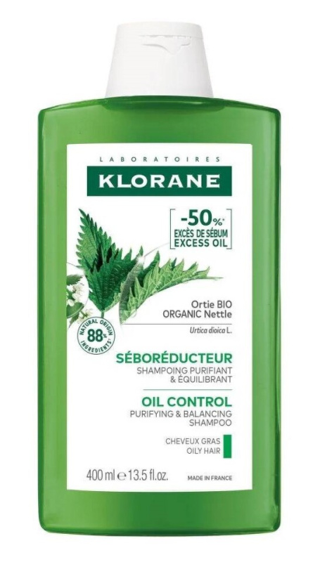 Klorane Kopřiva čisticí šampon na mastné vlasy 400 ml