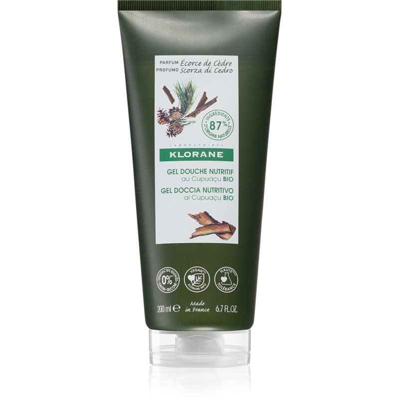 Klorane Cupuaçu Bio Kůra z cedru vyživující sprchový gel 200 ml