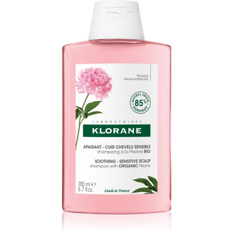 Klorane Pivoňka Soothing Sensitive Hair Scalp Shampoo šampon pro citlivou pokožku hlavy 200 ml