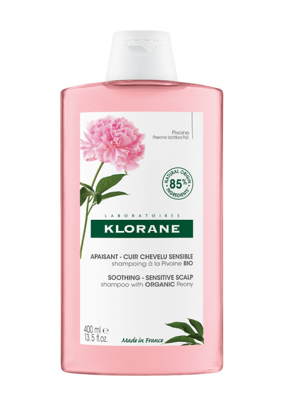 Klorane Pivoňka Soothing Sensitive Hair Scalp Shampoo šampon pro citlivou pokožku hlavy 400 ml
