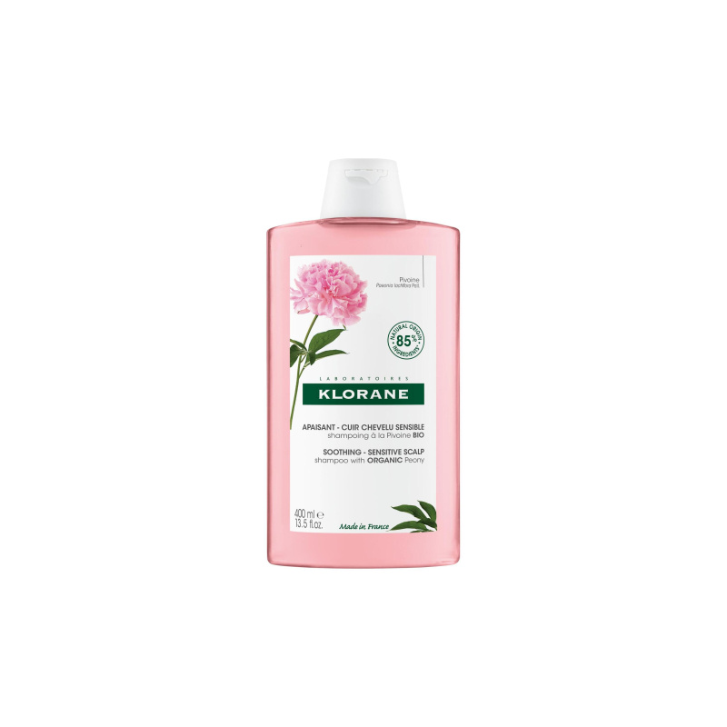 Klorane Pivoňka Soothing Sensitive Hair Scalp Shampoo šampon pro citlivou pokožku hlavy 400 ml