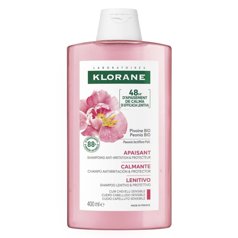 Klorane Pivoňka Soothing Sensitive Hair Scalp Shampoo šampon pro citlivou pokožku hlavy 400 ml