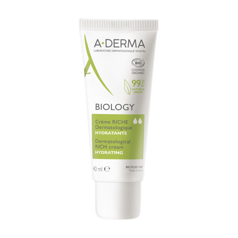 A-Derma Biology Rich Cream výživný hydratační krém pro suchou až velmi suchou citlivou pleť 40 ml