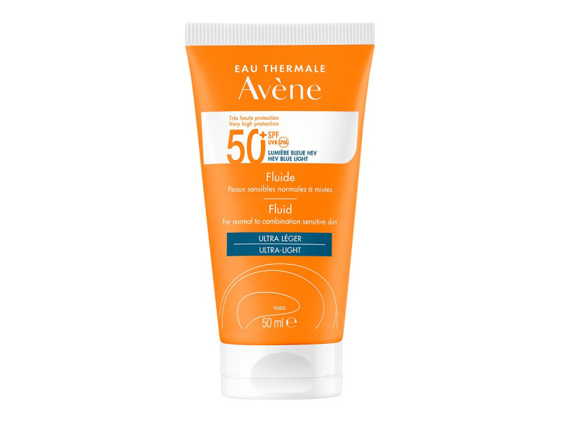 Avène Sun Fluid Ultra-Light opalovací fluid na obličej SPF 50+ 50 ml