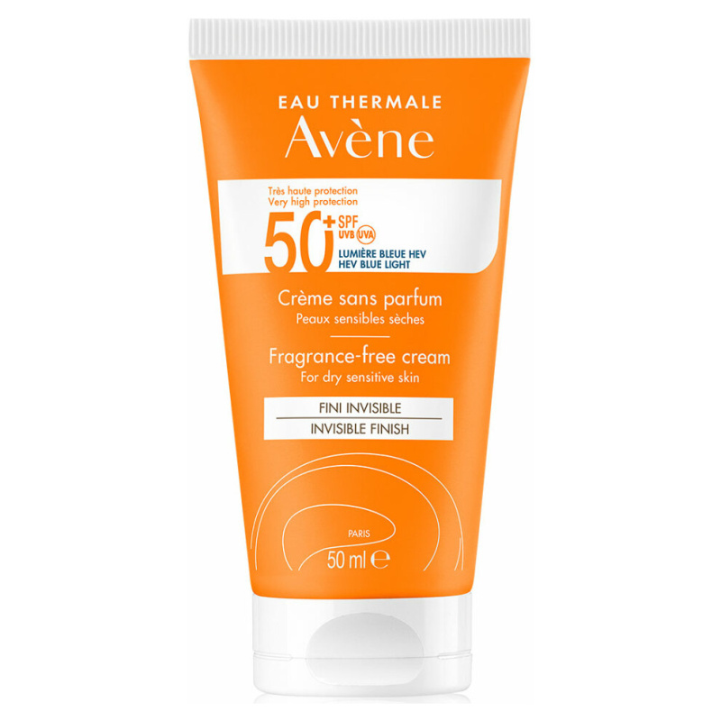 Avène Sun Fragrance-Free Cream opalovací krém bez parfemace SPF 50+ 50 ml