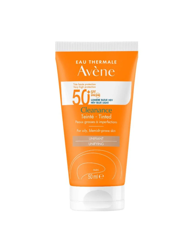 Avène Tónující ochranný krém pro problematickou pleť SPF 50+ Cleanance Unifying (Tinted Sunscreen) 50 ml