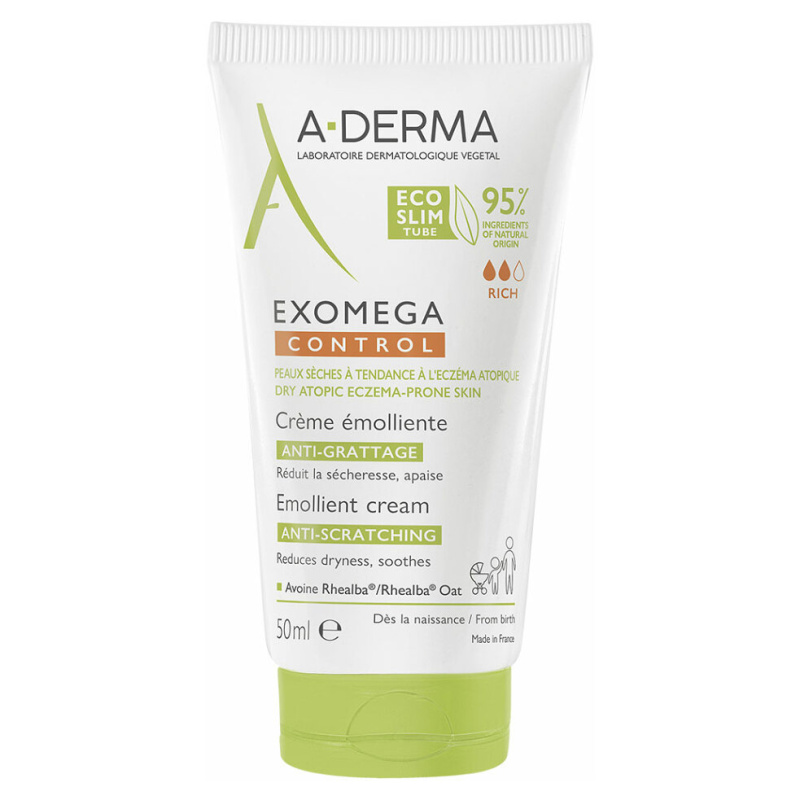 A-Derma Exomega Control Emollient Cream tělový krém pro velmi suchou citlivou a atopickou pokožku 50 ml