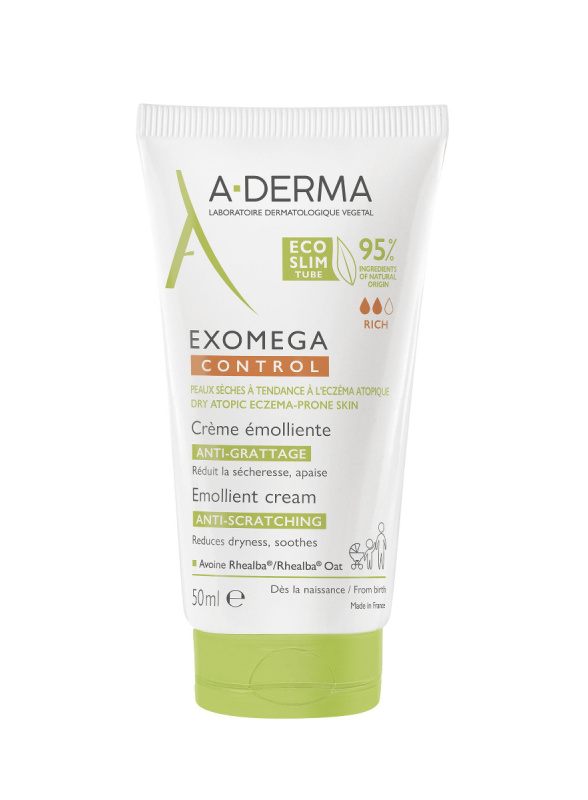 A-Derma Exomega Control Emollient Cream tělový krém pro velmi suchou citlivou a atopickou pokožku 50 ml