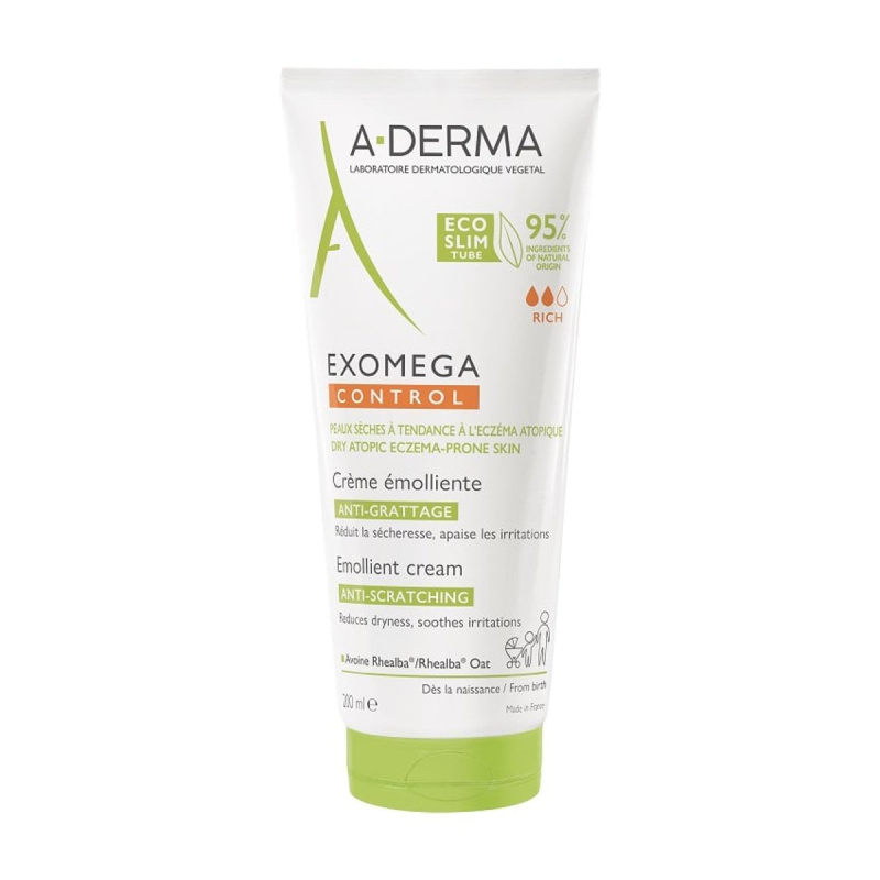 A-Derma Exomega Control Emollient Cream tělový krém pro velmi suchou citlivou a atopickou pokožku 200 ml