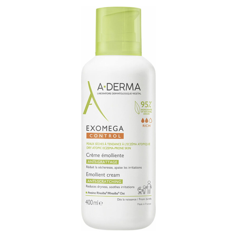 A-Derma Exomega Control Emollient Cream tělový krém pro velmi suchou citlivou a atopickou pokožku 400 ml